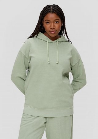 s.Oliver Sweatshirt mit Stickerei - tannengrün