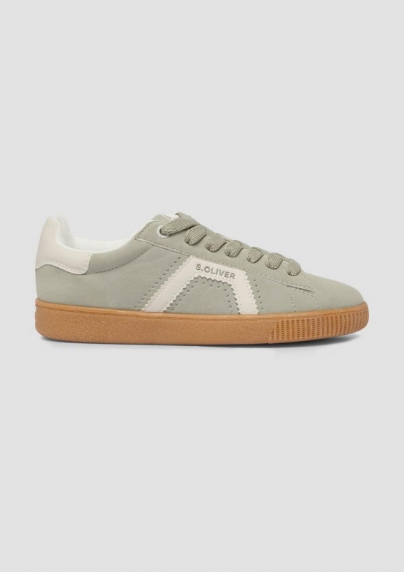 s.Oliver Sneaker in Bicolour-Optik - olivgrün