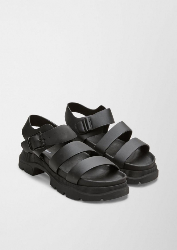 s.Oliver Chunky Sandalen - schwarz