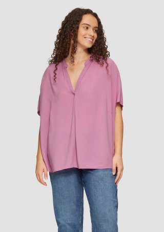 s.Oliver Loose-Fit-Bluse mit Stehkragen - lavendel