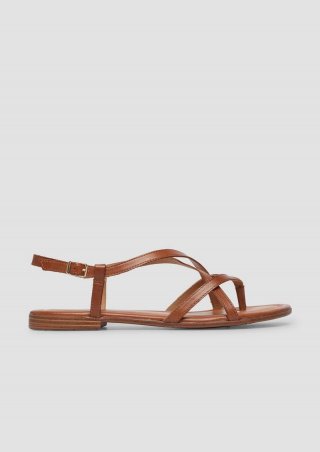 s.Oliver Riemchen-Sandalen aus Leder - braun