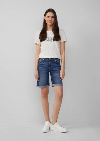 s.Oliver Bermuda-Jeans Karolin / Regular Fit / Mid Rise / Turn-up - blau
