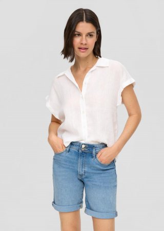 s.Oliver Bermuda Jeans Betsy / Regular Fit / Mid Rise / Straight Leg - blau