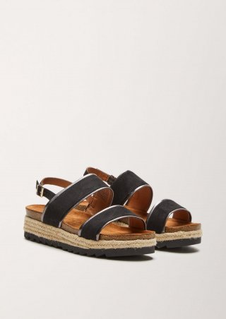 s.Oliver Sandalen mit Plateausohle - schwarz