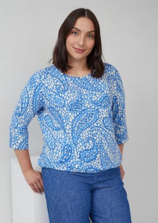 s.Oliver Shirt aus Viskosestretch in O-Shape - royalblau