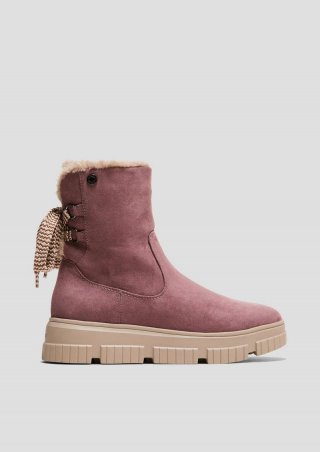 s.Oliver Winterstiefel mit Kunstfellfutter - altrosa