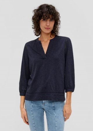 s.Oliver 3/4-Arm-Bluse aus Viskosestretch - navy
