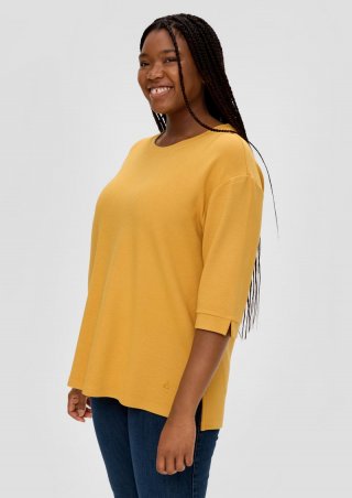 s.Oliver Shirt aus Viskosestretch - senf