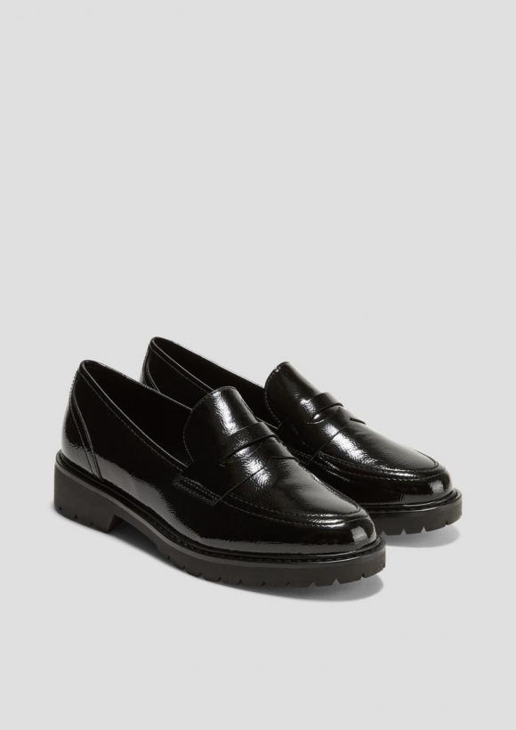 s.Oliver Loafer in Leder-Optik - schwarz