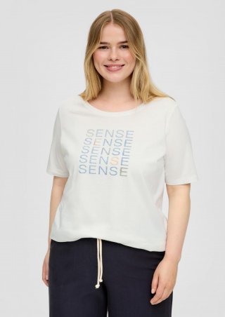 s.Oliver T-Shirt aus Baumwolle - ecru