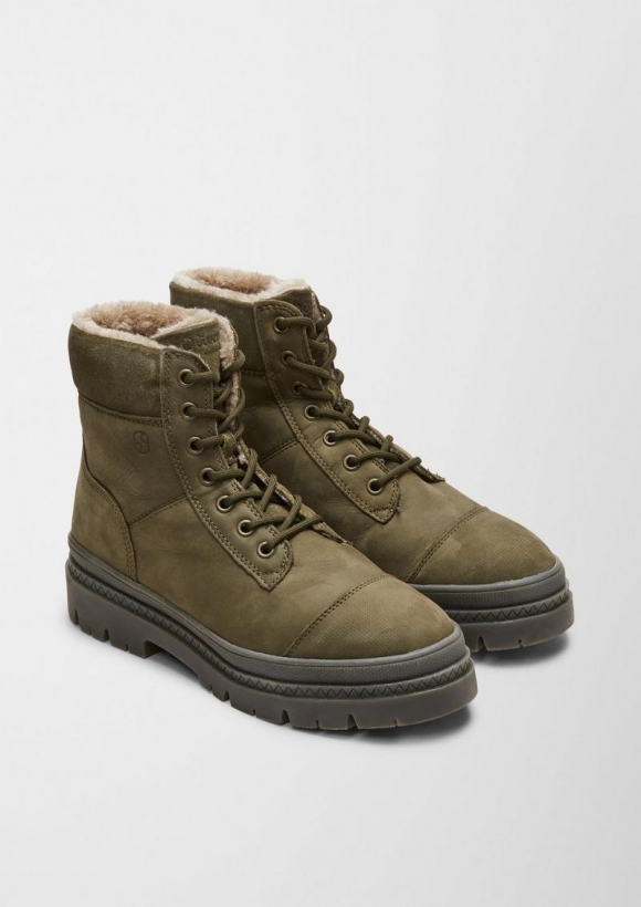 s.Oliver Gefütterte Boots - olivgrün