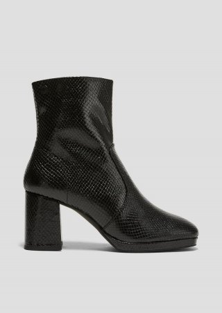 s.Oliver Stiefelette mit Metallic-Effekt - schwarz