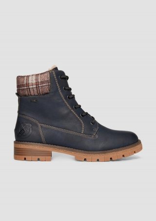 s.Oliver Stiefel in Leder-Optik - navy