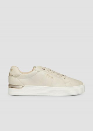 s.Oliver Sportive Sneaker in Leder-Optik - beige