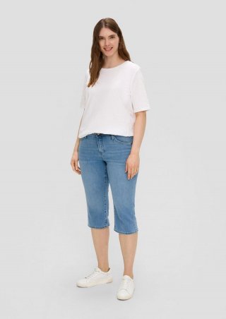 s.Oliver Jeans-Capri / Regular Fit / Mid Rise / Slim Leg - blau