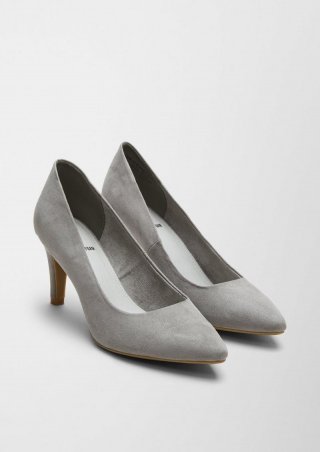 s.Oliver Pumps in Veloursleder-Optik - hellgrau