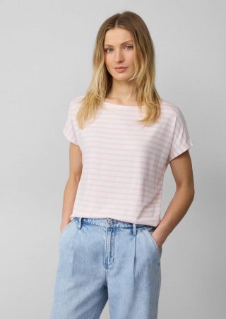 s.Oliver T-Shirt aus Viskosemix mit überschnittenen Schultern - zartrosa