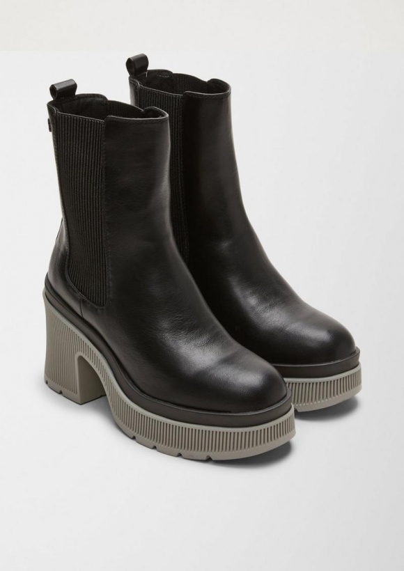 s.Oliver Boots mit Plateausohle - schwarz
