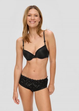 s.Oliver Push-up-BH mit Schleifen-Detail - schwarz