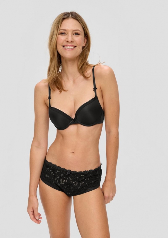 s.Oliver Push-up-BH mit Schleifen-Detail - schwarz