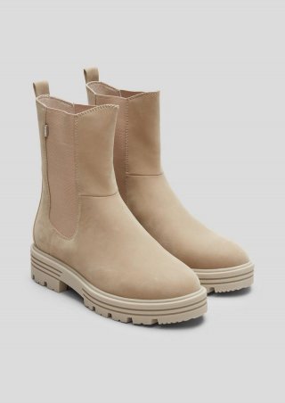 s.Oliver Boots mit Elastikeinsatz - beige