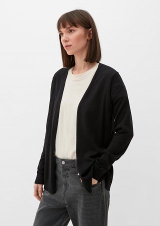 s.Oliver Strickjacke aus Viskosemix - schwarz