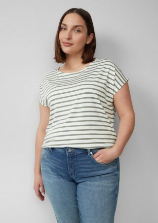s.Oliver T-Shirt im Relaxed Fit mit Herz-Stickerei - hellgrün