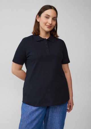 s.Oliver Piqué-Poloshirt aus Baumwollmix - navy