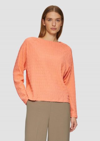 s.Oliver Strukturiertes Jersey-Shirt mit Raglan-Ärmeln - orange