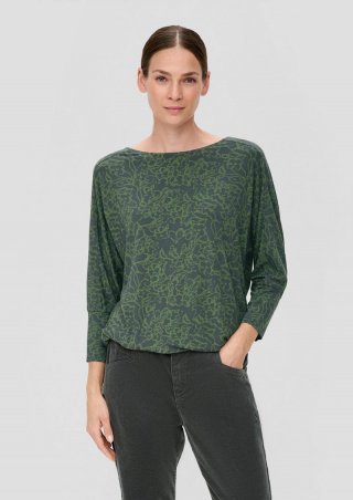 s.Oliver T-Shirt aus Viskosestretch - tannengrün