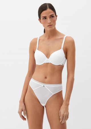 s.Oliver String mit Mesh-Details - weiß