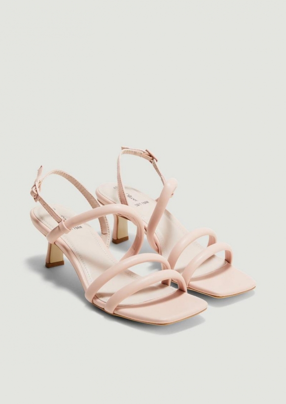 s.Oliver Riemen Sandalen mit Pfennigabsatz - rosa