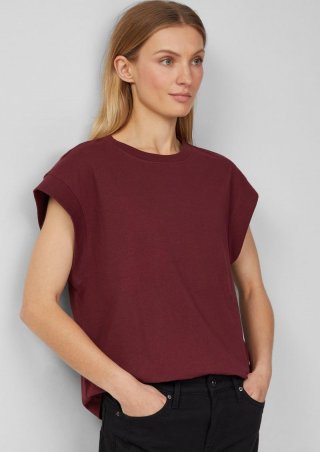 s.Oliver T-Shirt im Relaxed Fit mit überschnittenen Schultern - bordeaux