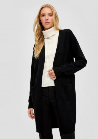 s.Oliver Strickjacke aus Viskosemix - schwarz