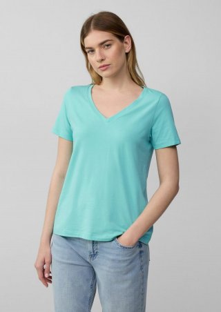 s.Oliver T-Shirt mit V-Ausschnitt - türkis