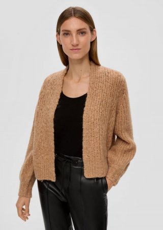 s.Oliver Cardigan aus Wollmix - senf