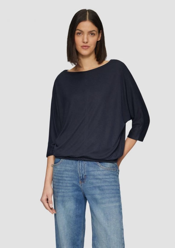 s.Oliver O-Shape-Shirt mit Fledermausarm - navy