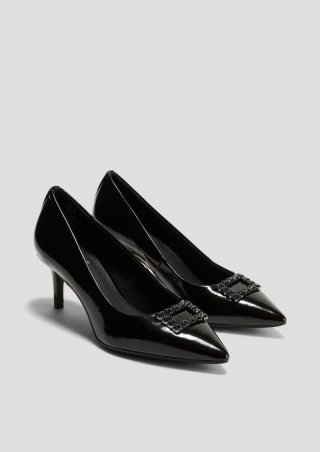 s.Oliver Pumps in Metallic-Optik - schwarz