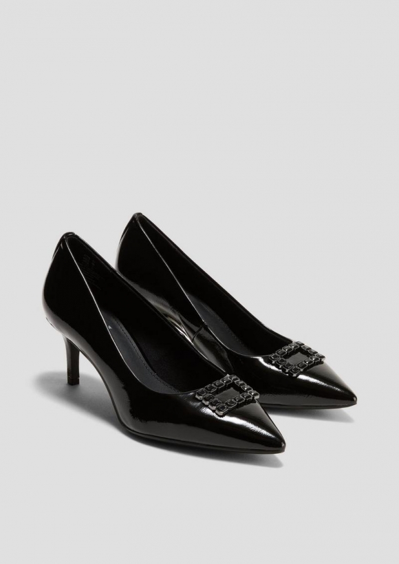 s.Oliver Pumps in Metallic-Optik - schwarz