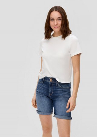 s.Oliver Bermuda Jeans Betsy / Regular Fit / Mid Rise / Straight Leg - dunkelblau