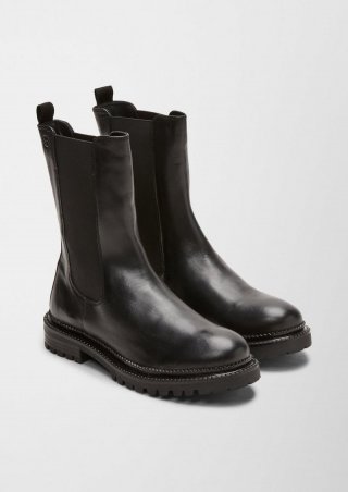 s.Oliver Stiefel mit Elastikeinsatz - schwarz