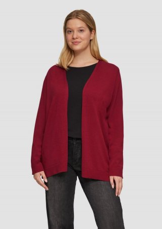 s.Oliver Cardigan aus Viskose-Baumwollmix - rubinrot