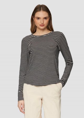 s.Oliver Longsleeve aus Lyocellmix - schwarz