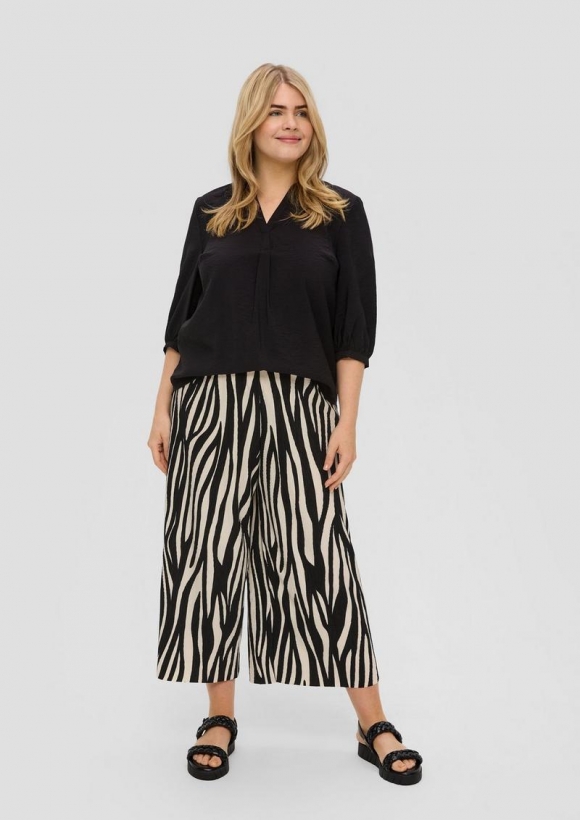 s.Oliver Culotte mit elastischem Bund - schwarz