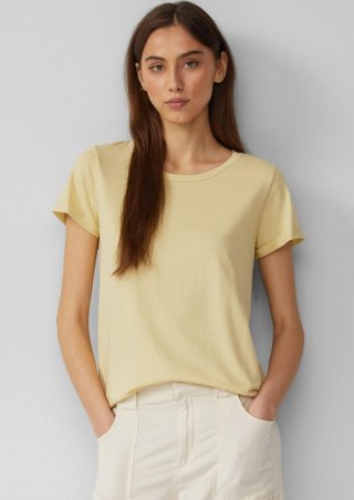 s.Oliver Jerseyshirt mit Crew Neck - vanille
