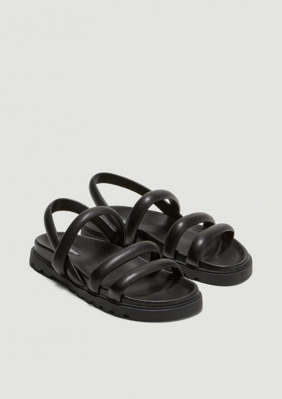 s.Oliver Sandalen in Glattleder-Optik - schwarz
