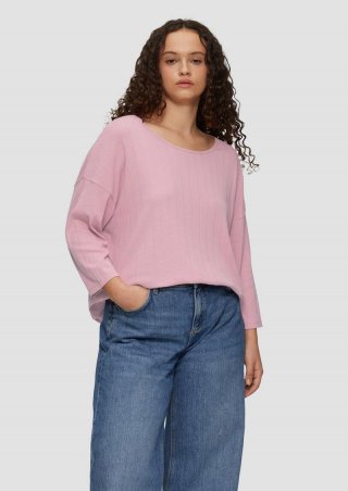 s.Oliver Shirt im Loose Fit mit Dreiviertelarm - rosa