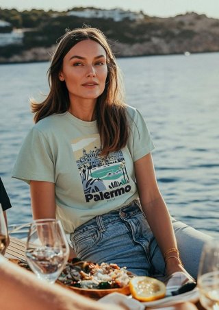 s.Oliver T-Shirt mit Frontprint - ozeangrün