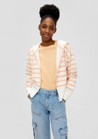 s.Oliver Sweatjacke aus Baumwollstretch - mango