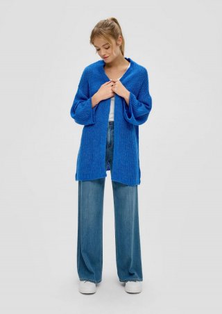 s.Oliver Locker gestrickter Cardigan - royalblau